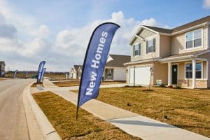 New Homes for Sale Tear drop banner flags