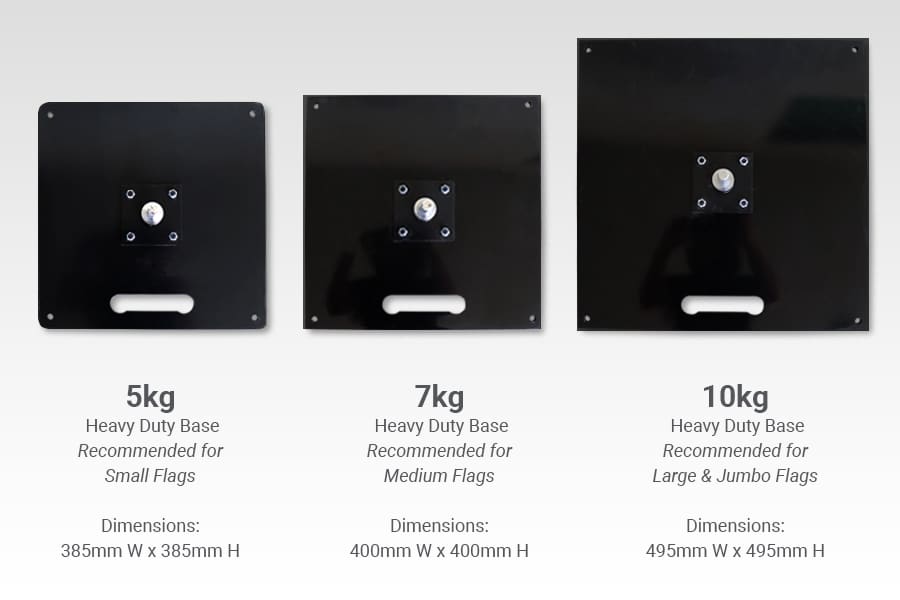 heavy duty flag bases