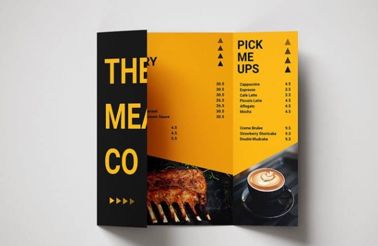 A3 Folded to A4 Menu